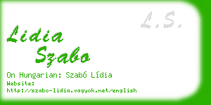 lidia szabo business card